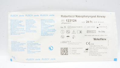 Teleflex 123124 Rusch Robertazzi Nasopharyngeal Airway 24Fr x 0.8mm O.D.